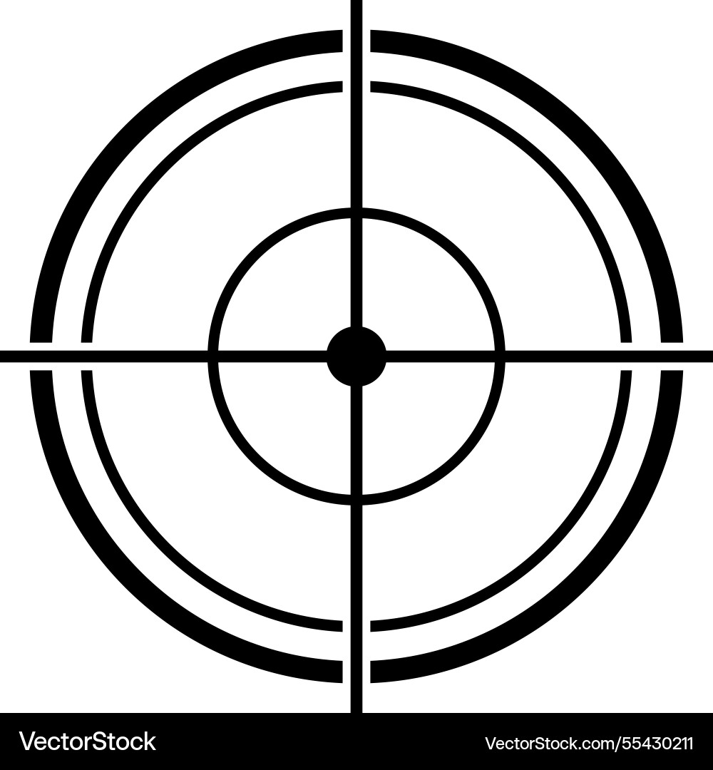 Sniper scope crosshair targeting aim pointer Sniper scope crosshair targeting aim pointer vector image