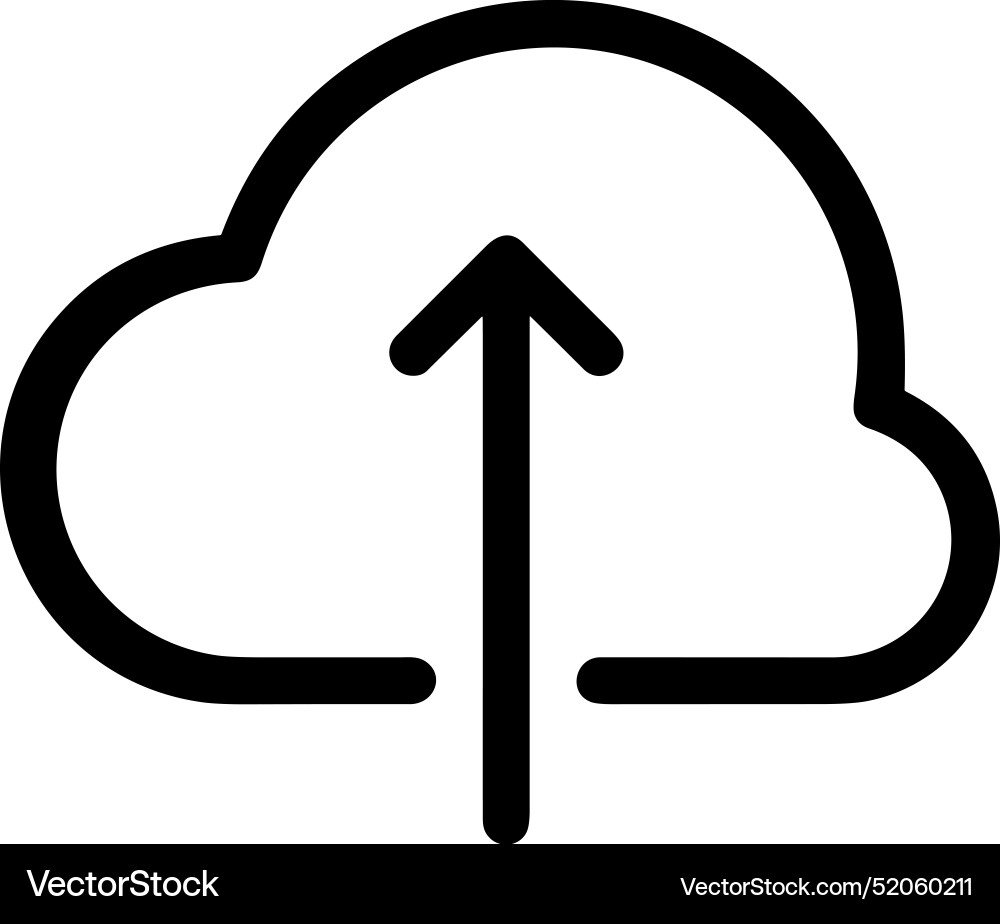 Upload outline icon symbol image Upload outline icon symbol image Vector Image