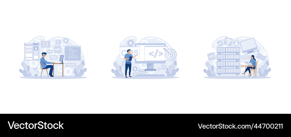 Webseiten-Entwicklung Webdesign Programmierung vektorbild