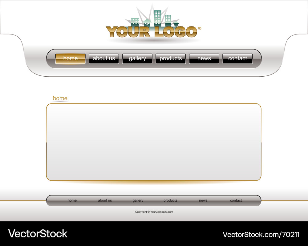 Website Layout Template vector image