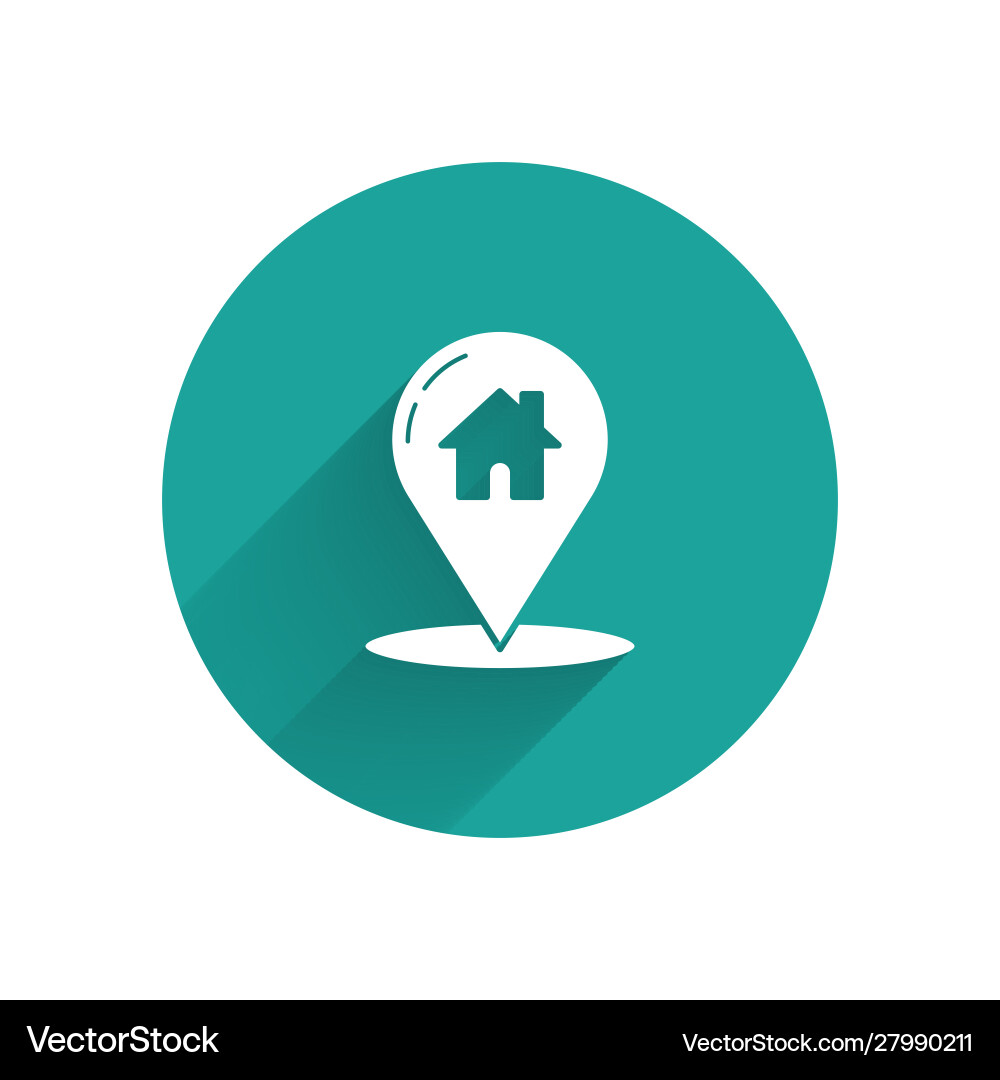 White map pointer with house icon isolated White map pointer with house icon isolated vector image