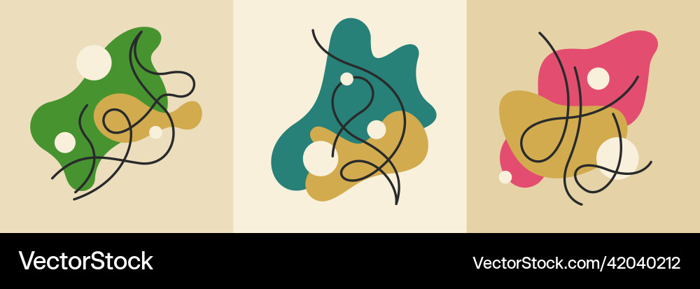 A set of modern backgrounds with abstract elements A set of modern backgrounds with abstract elements vector image