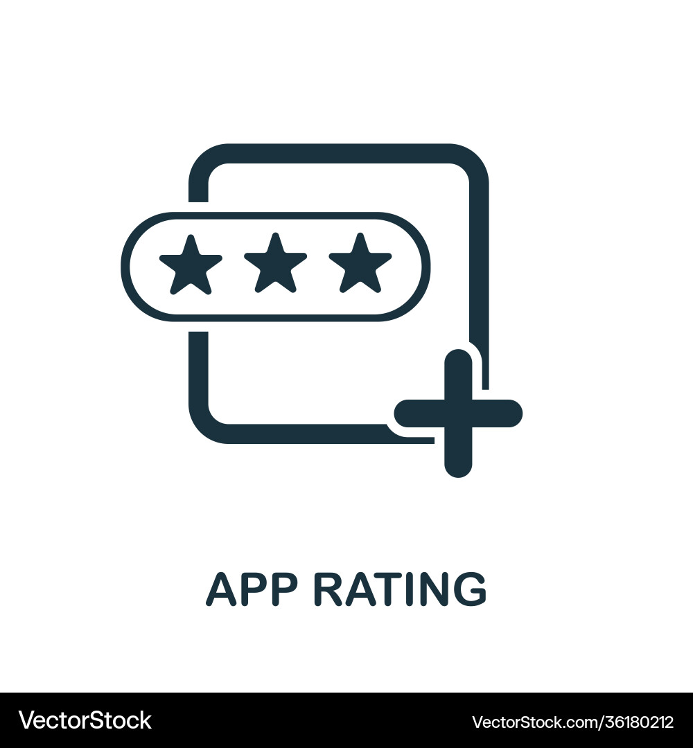 App rating icon from mobile development vector image