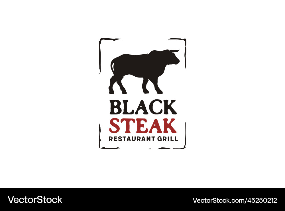 Bull Büffel angus Rindfleisch Steak Grill Logo Bull Büffel angus Rindfleisch Steak Grill Logo vektorbild