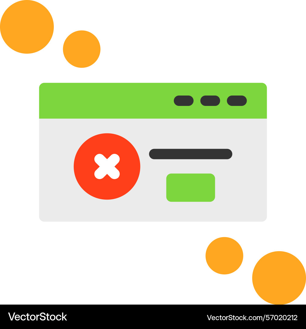 Dialog box error flat style icon design vector image