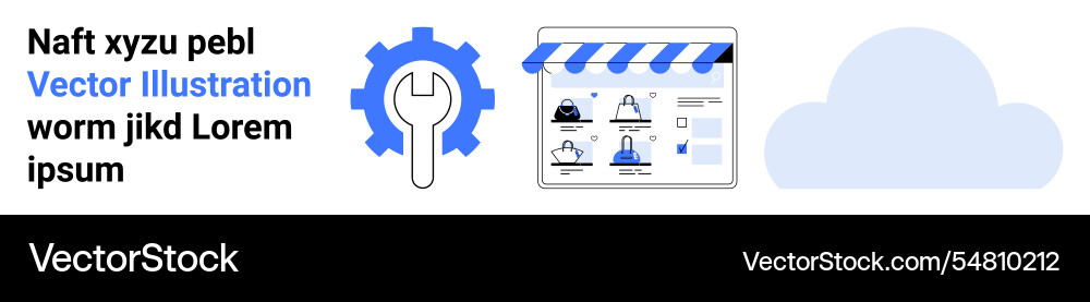 E-commerce setup with online storefront settings vector image