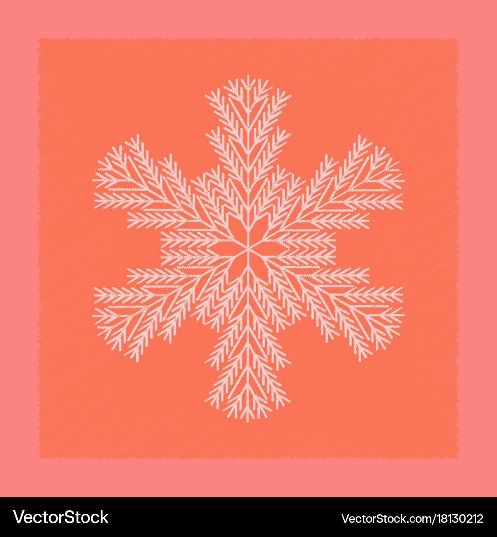 Flat shading style icon snowflake Vector Image