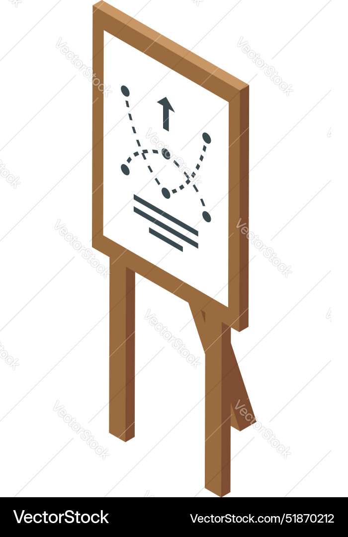 Flipchart with growing arrow and graph vector image