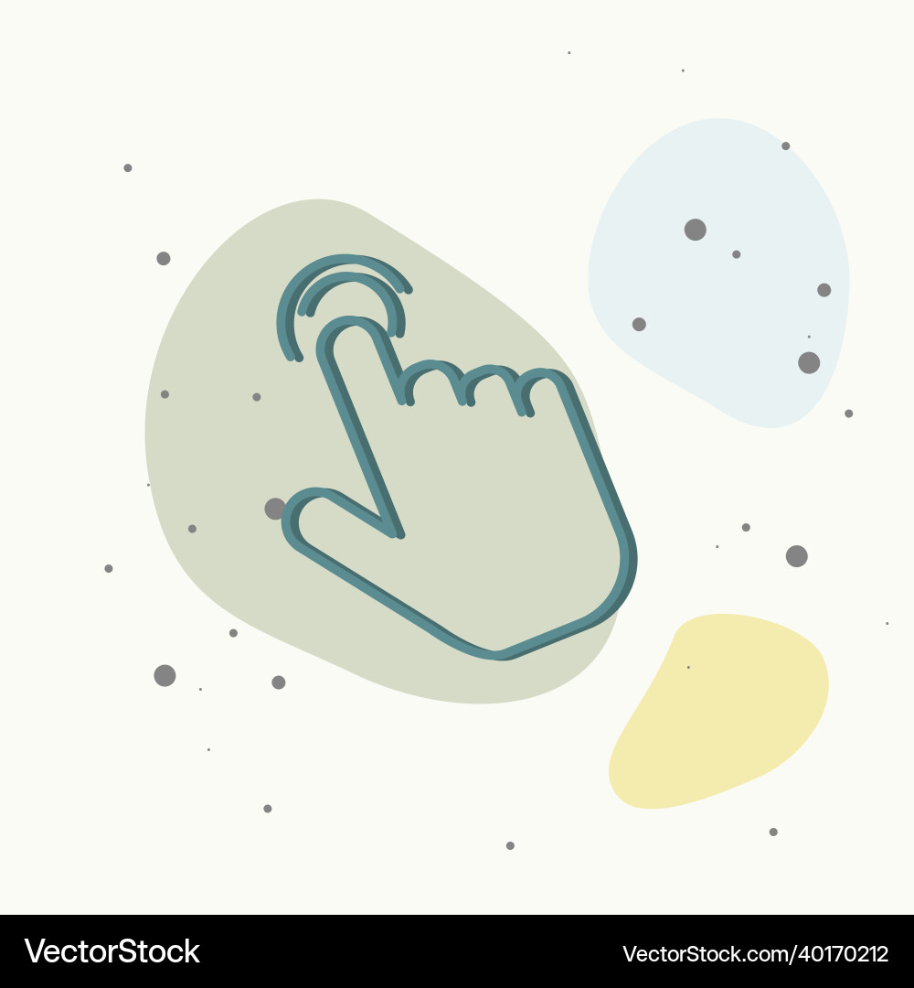 Hand clicks on the button cursor icon Hand clicks on the button cursor icon vector image