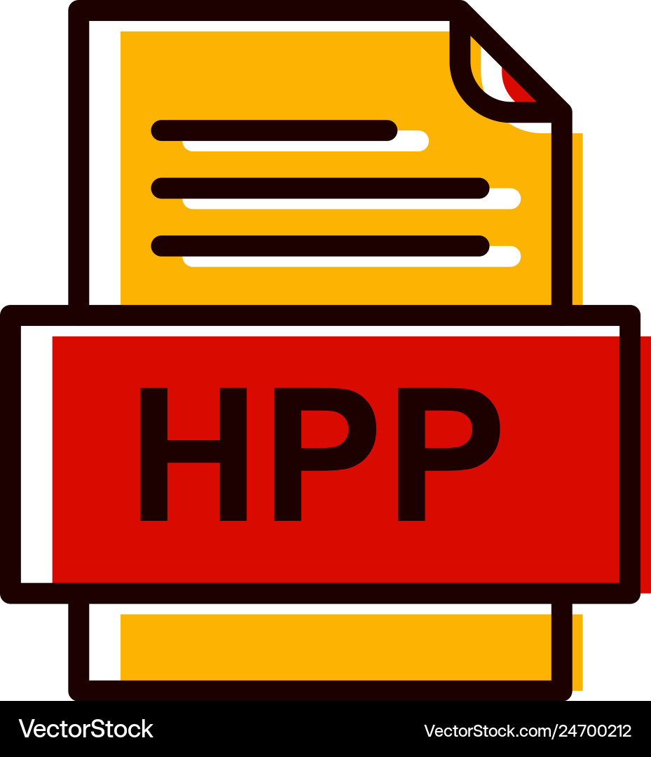 Hpp Datei-Dokument-Symbol Vektorbild