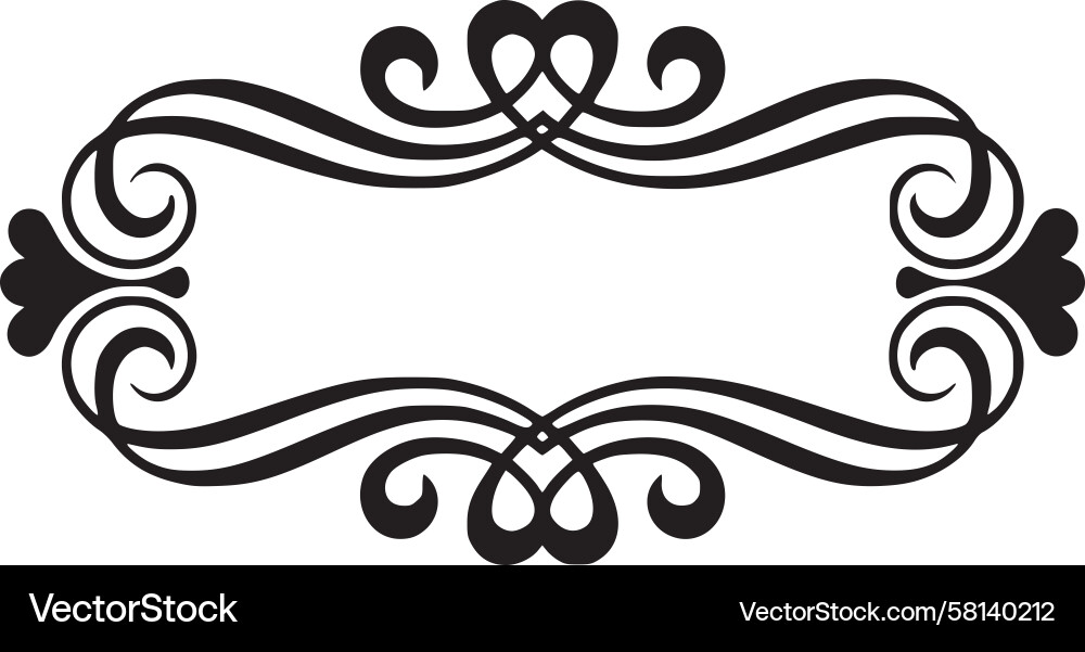 Intricate Scroll Border Vector Image