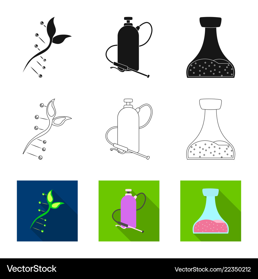 Isolated object of and logo set ve Isolated object of and logo set ve vector image