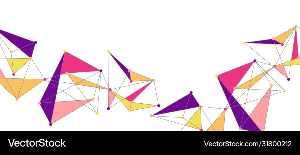 Line points connections triangular technology Vector Image