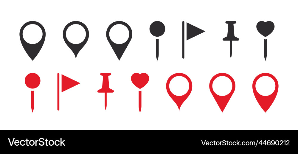 Location pin icons pointers Vector Image