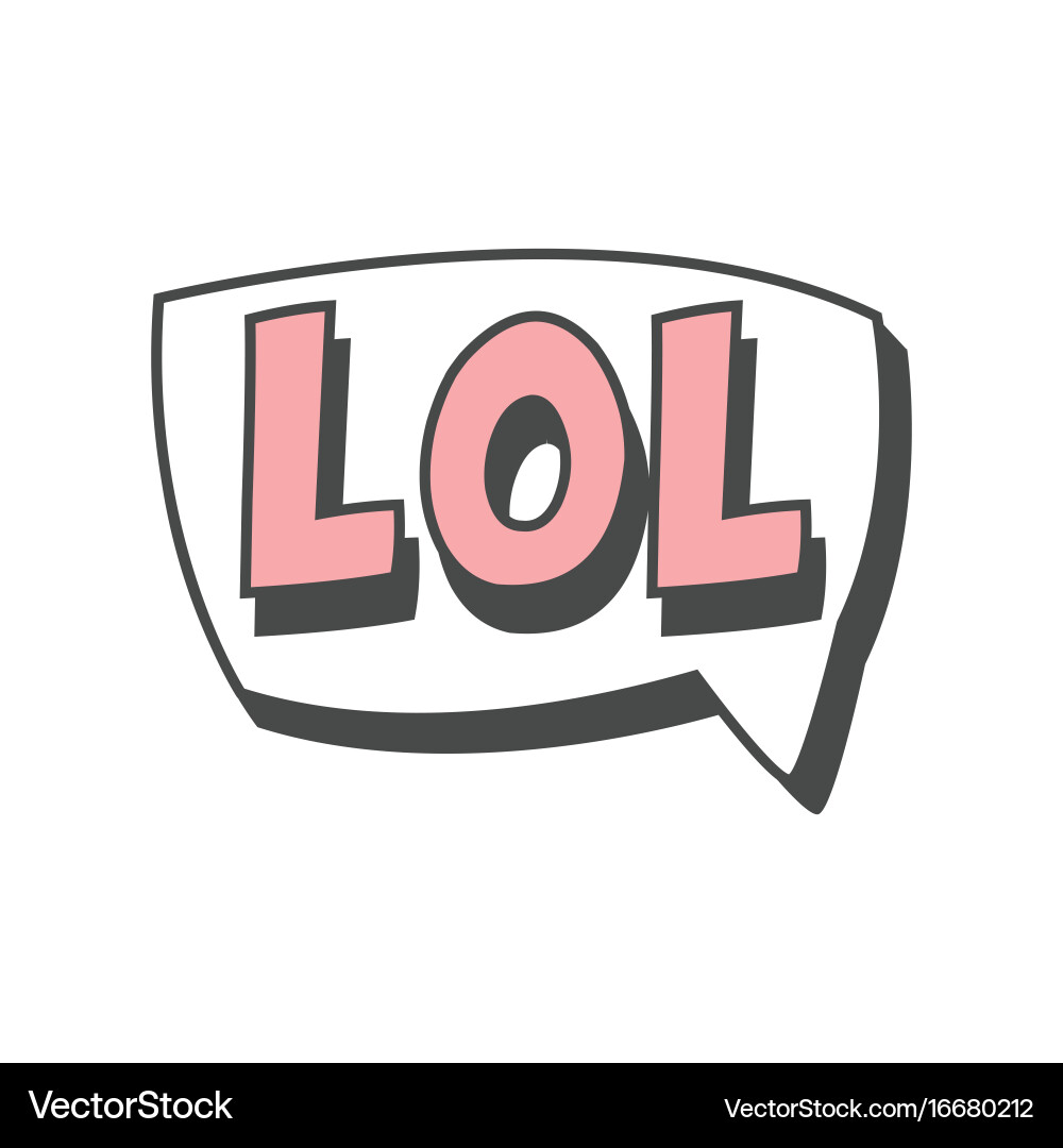Lol short phrase speech bubble in retro style vector image