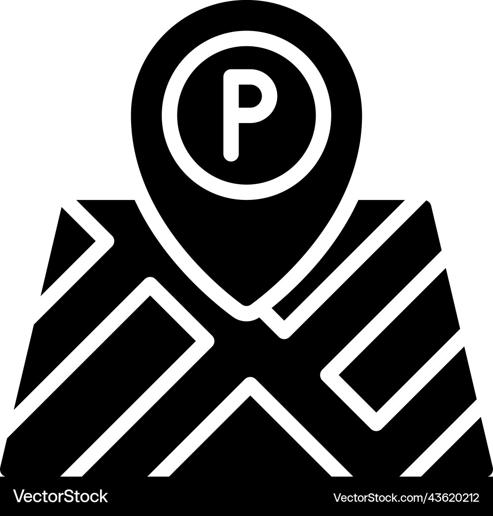 Parking map icon location and navigation Vector Image