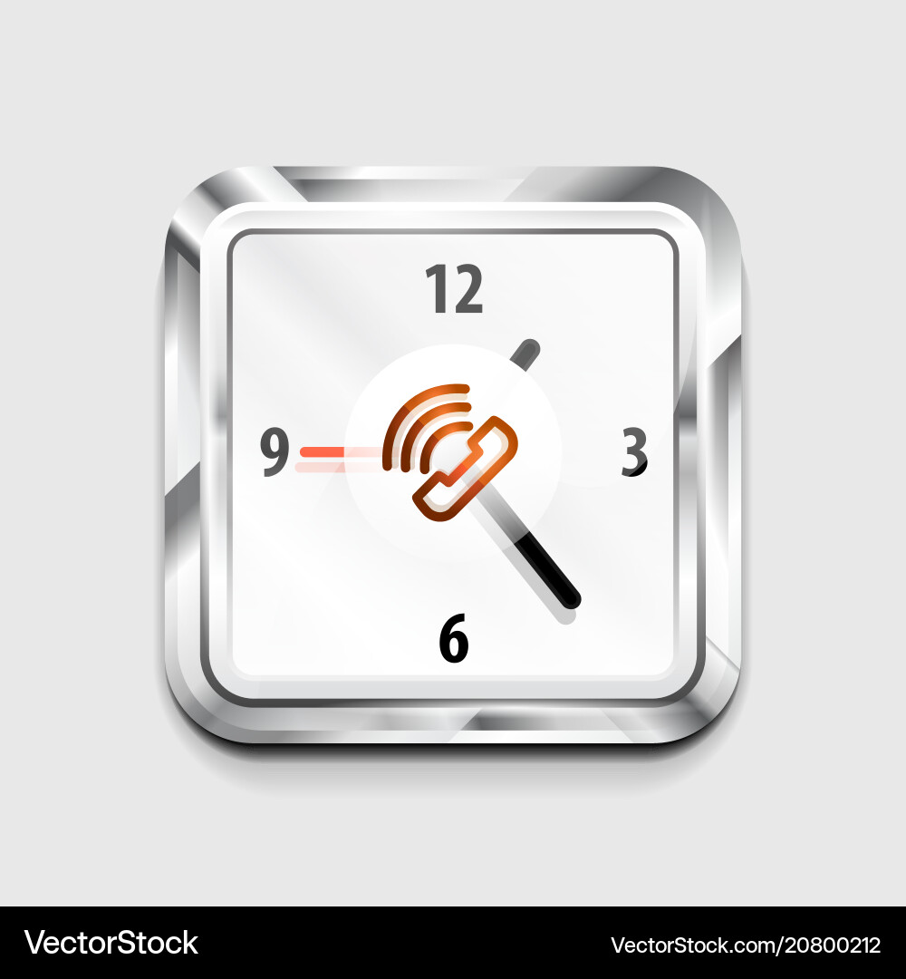 Phone button call support idea Phone button call support idea Vector Image