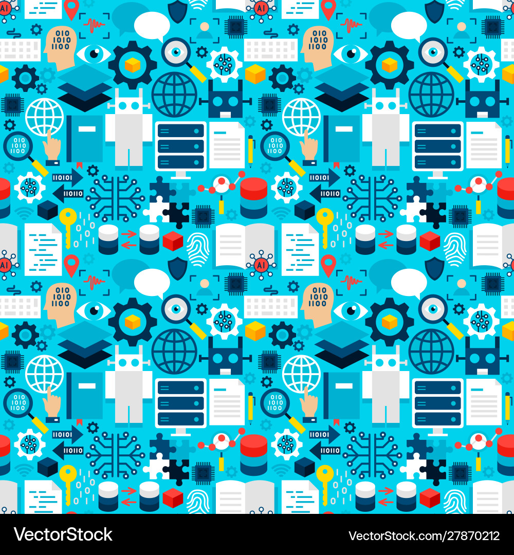 Robotics & Technology Pattern vector image
