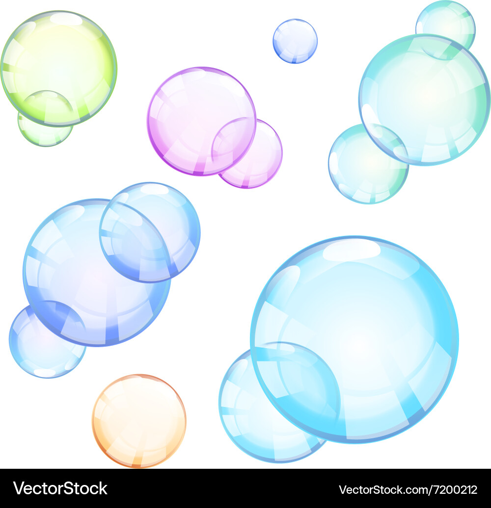 Soap bubbles Royalty Free Vector Image - VectorStock