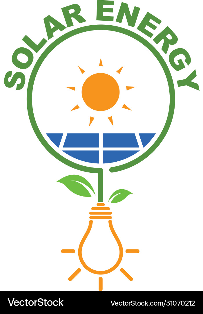 Solar Panel Logo Ikone natürliche Energie Solar Panel Logo Ikone natürliche Energie vektorbild