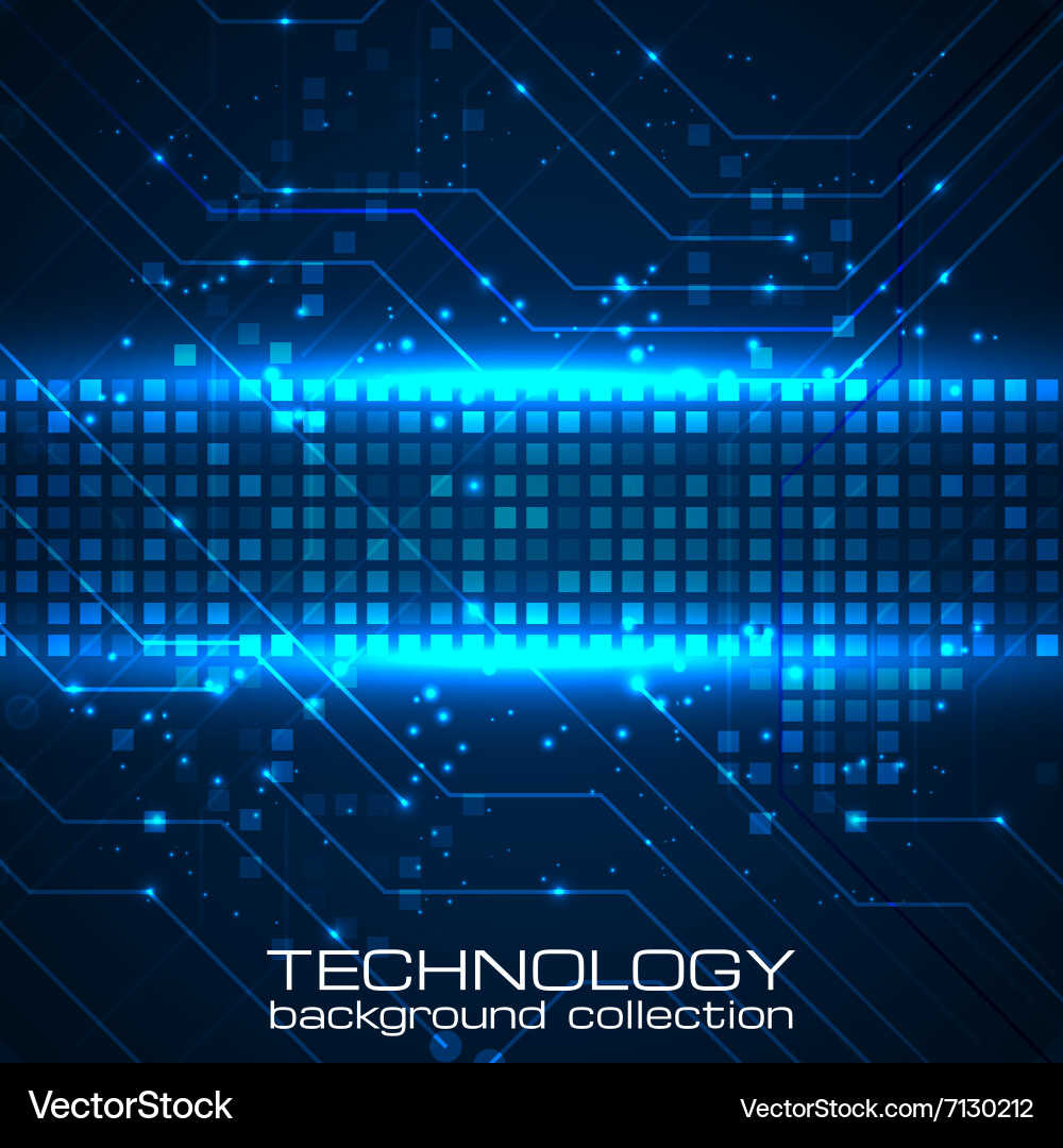 Technology background with circuit boards elements Vector Image