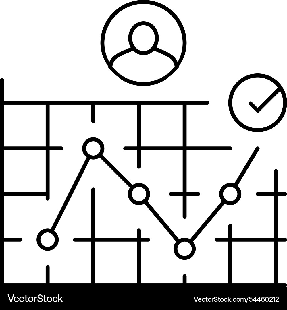 User journey map ux ui design line icon User journey map ux ui design line icon vector image