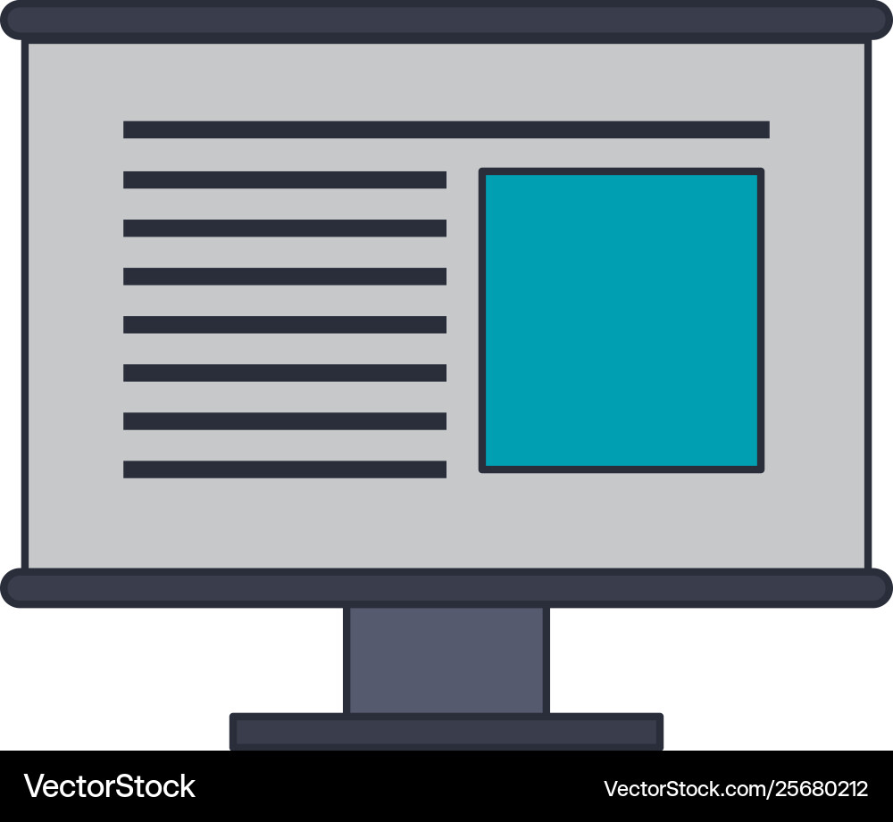 Whiteboard with information symbol isolated Vector Image
