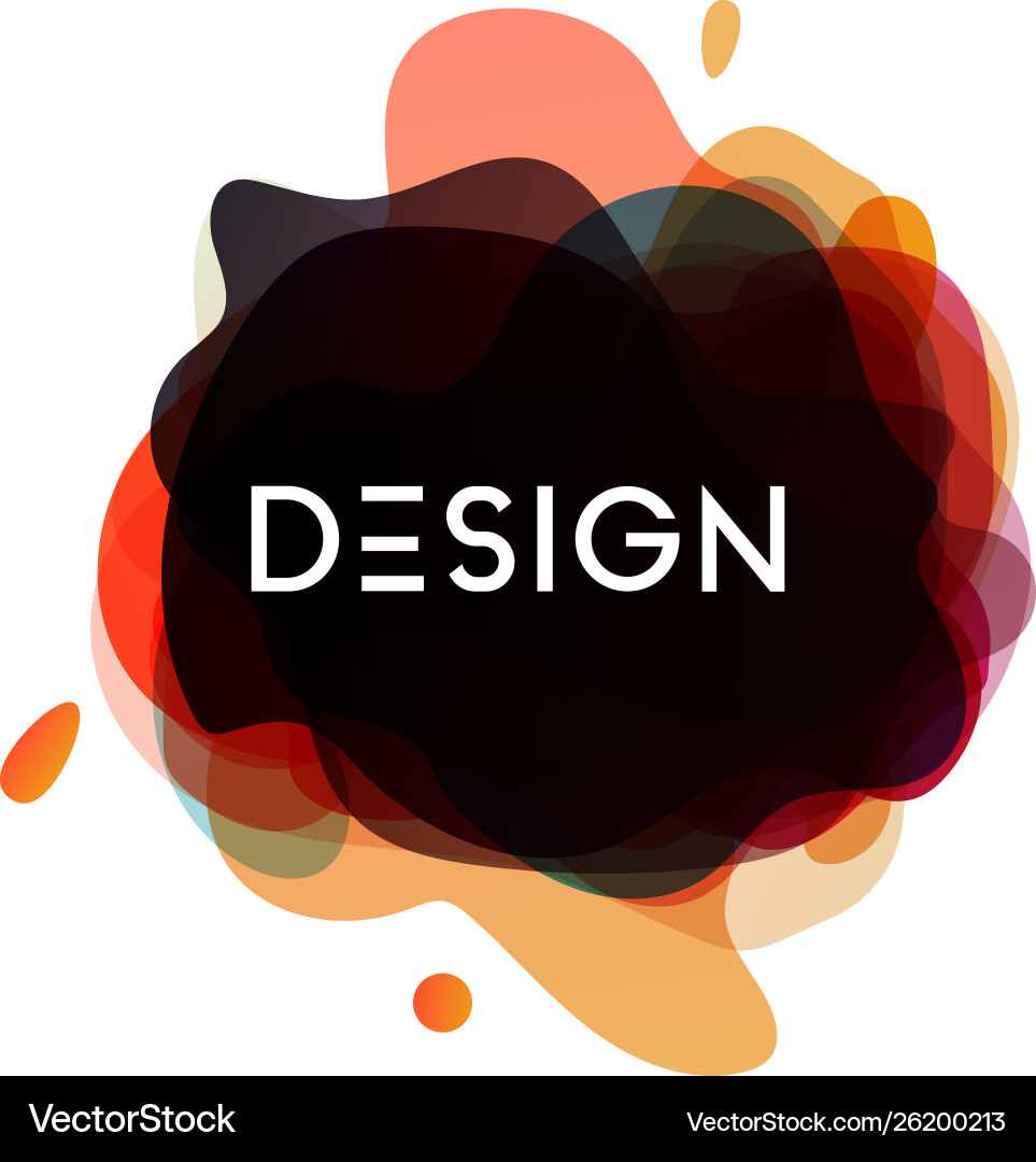 Abstract Brush Splash Element vector image