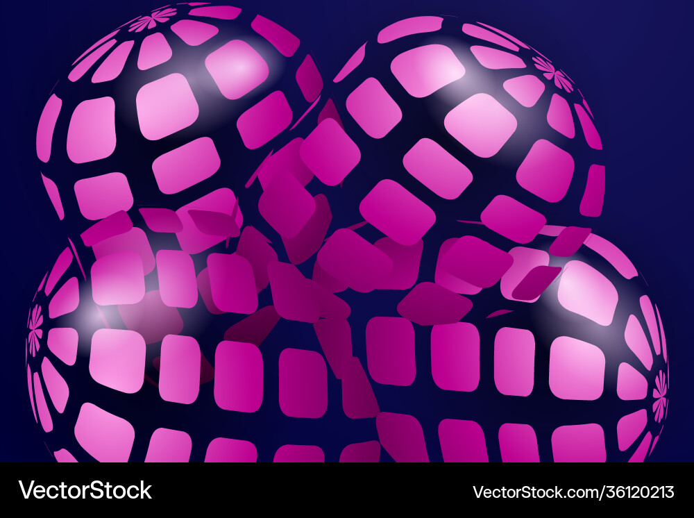 Abstract composition with pink objects vector image