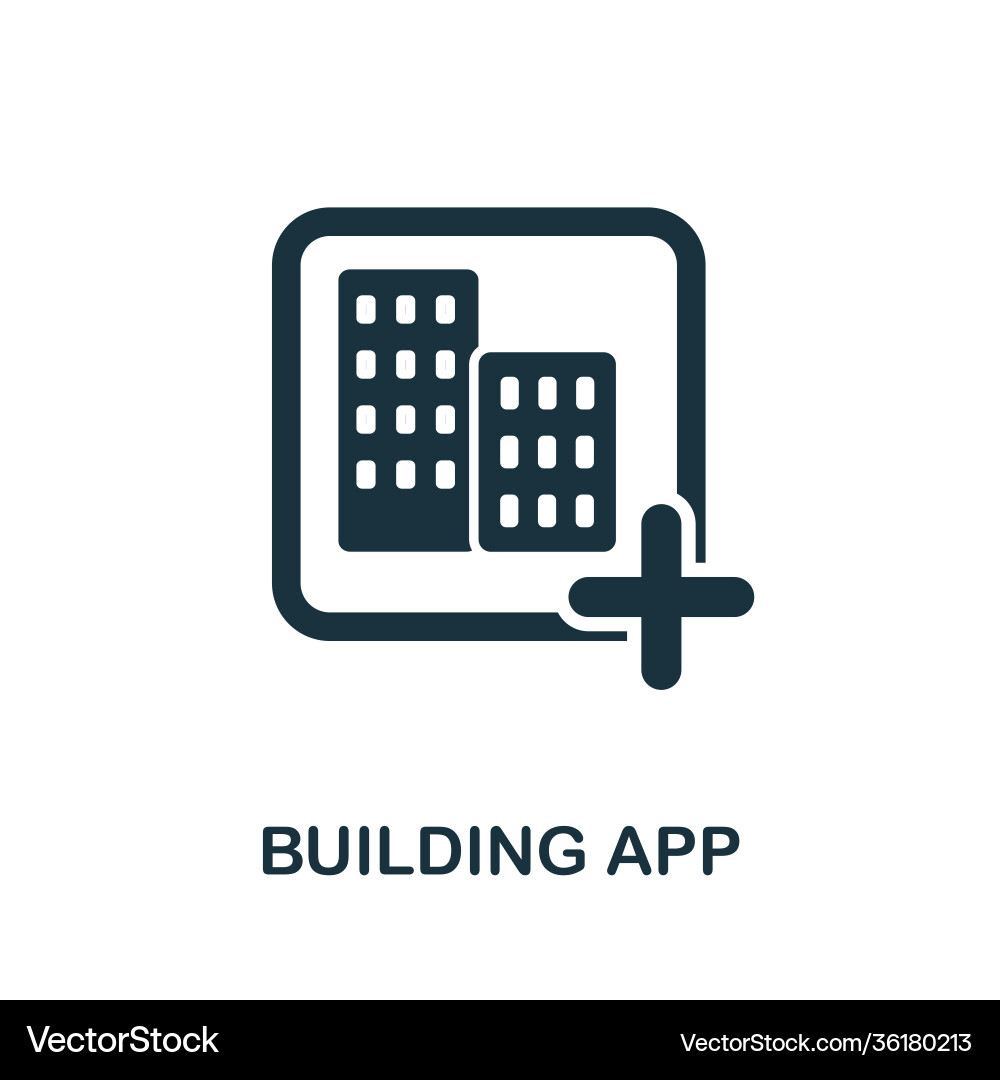 Building app icon from mobile development Building app icon from mobile development vector image