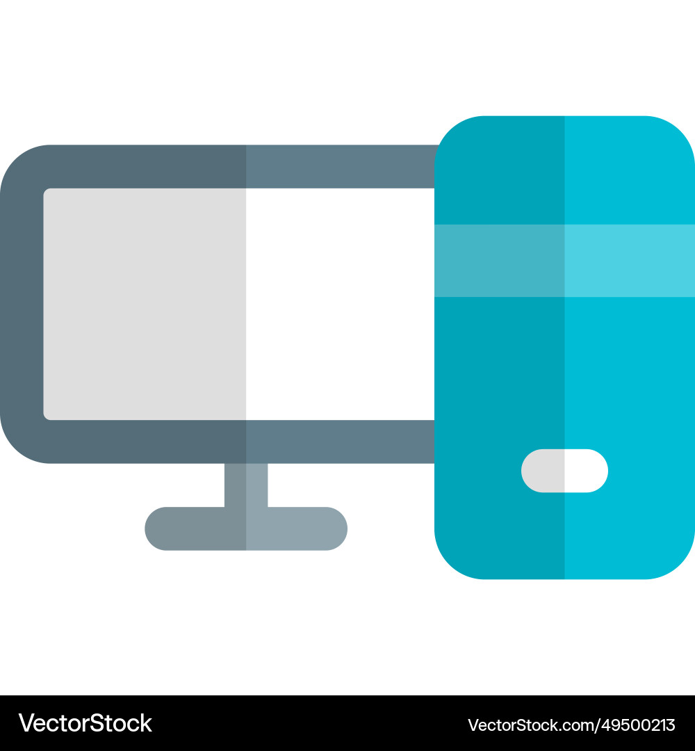 Crucial hardware for processing data in computers vector image