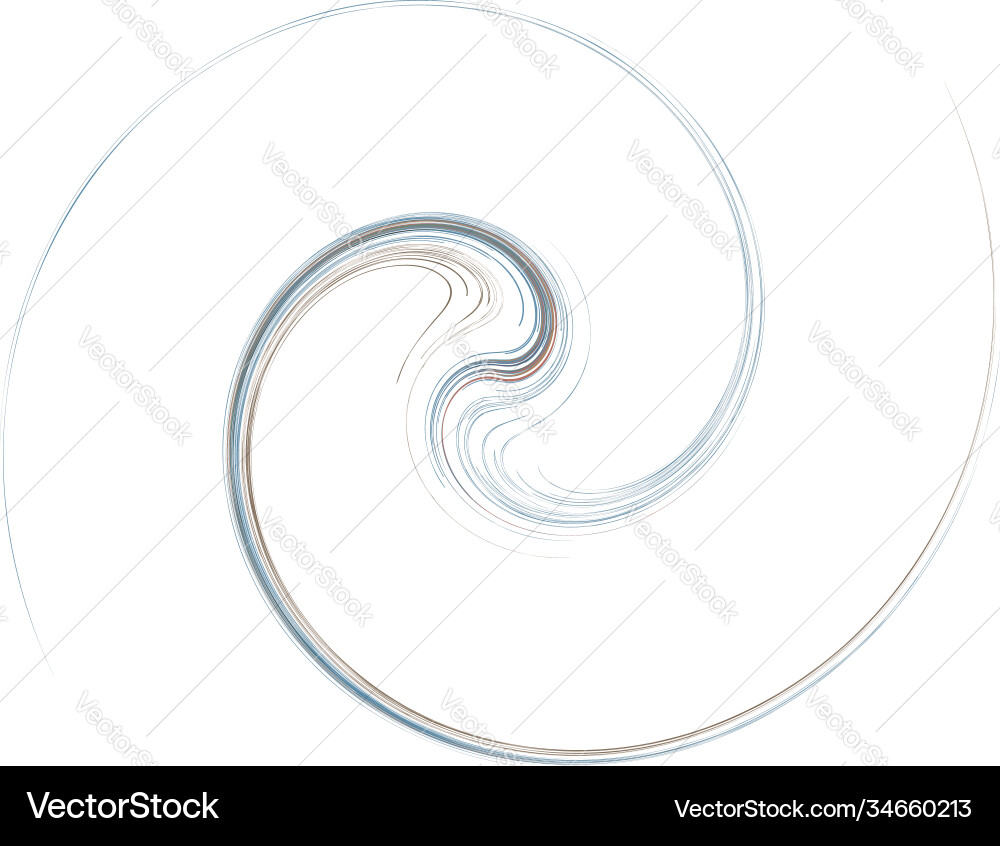 Curve rotated volute helix shape colorful spiral Curve rotated volute helix shape colorful spiral vector image