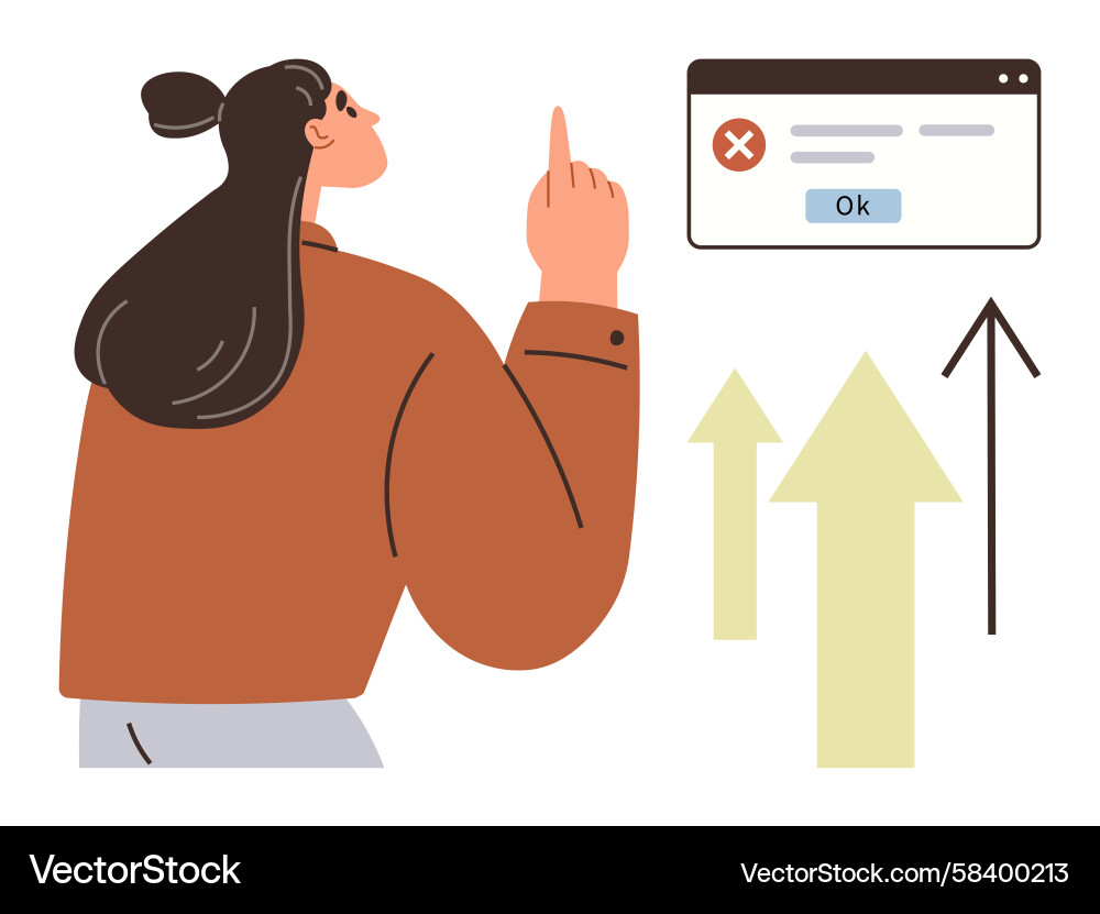 Error Resolution & Progress Vector Image