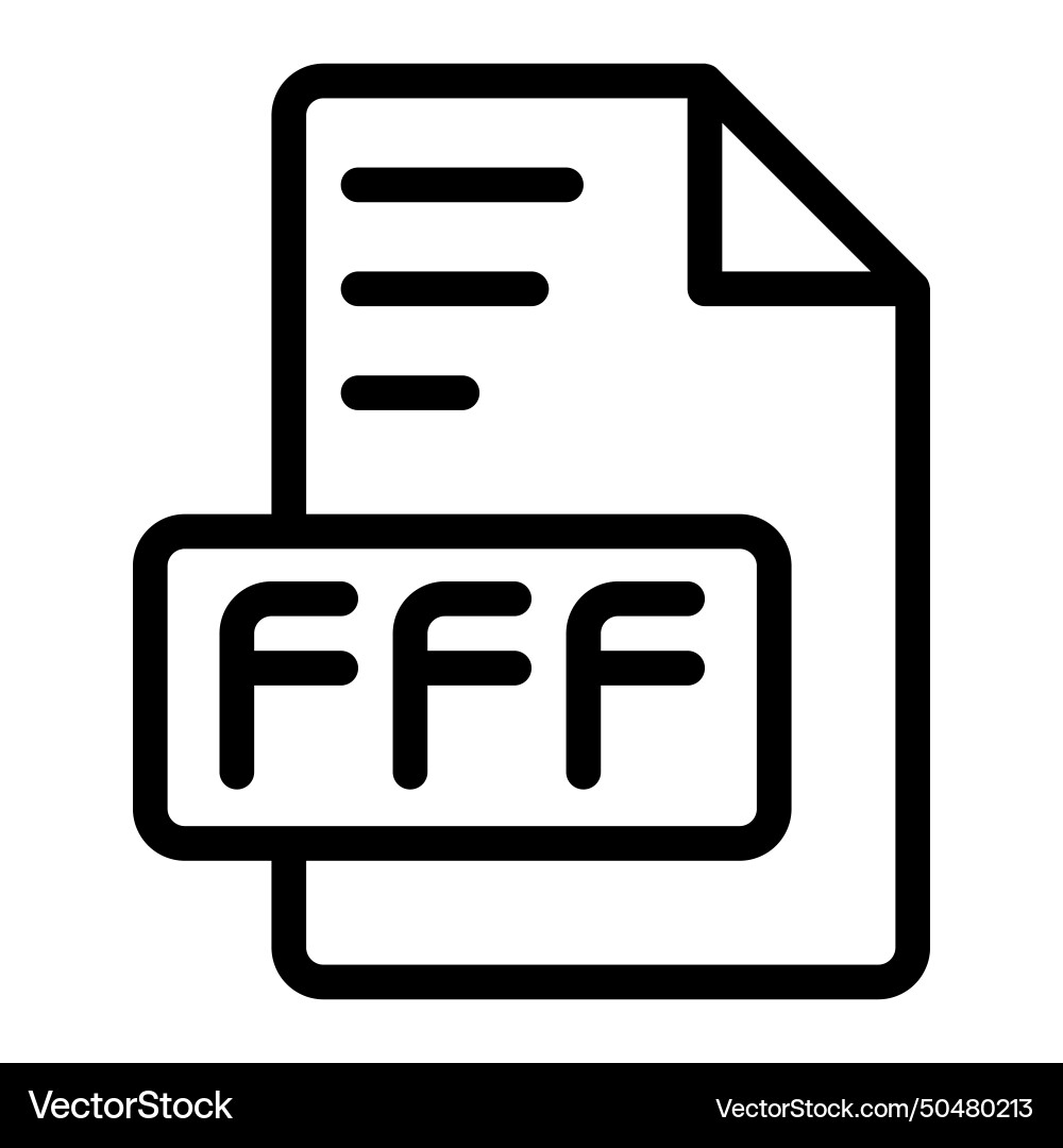 Fff icon outline style design image file Fff icon outline style design image file Vector Image