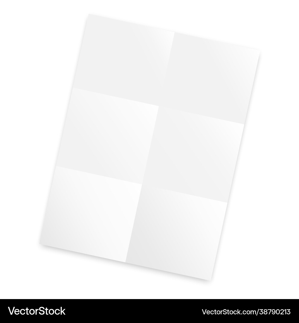 Folded sheets in realistic style template Vector Image
