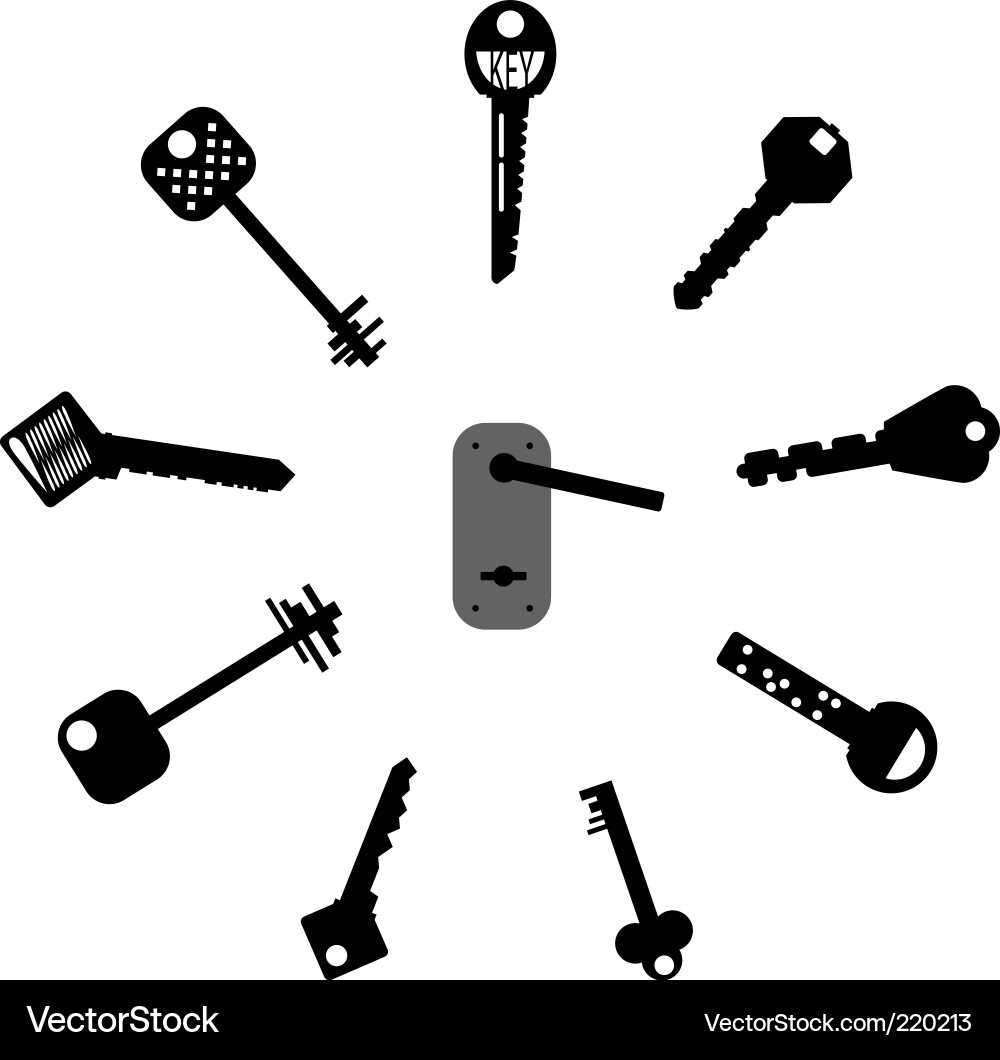 Mixed keys vector image