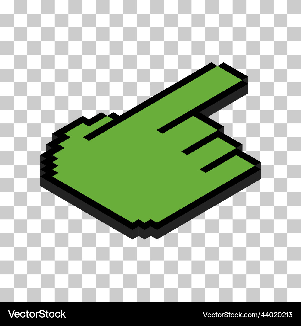 Mouse cursor isometric pixel icon web click Mouse cursor isometric pixel icon web click vector image