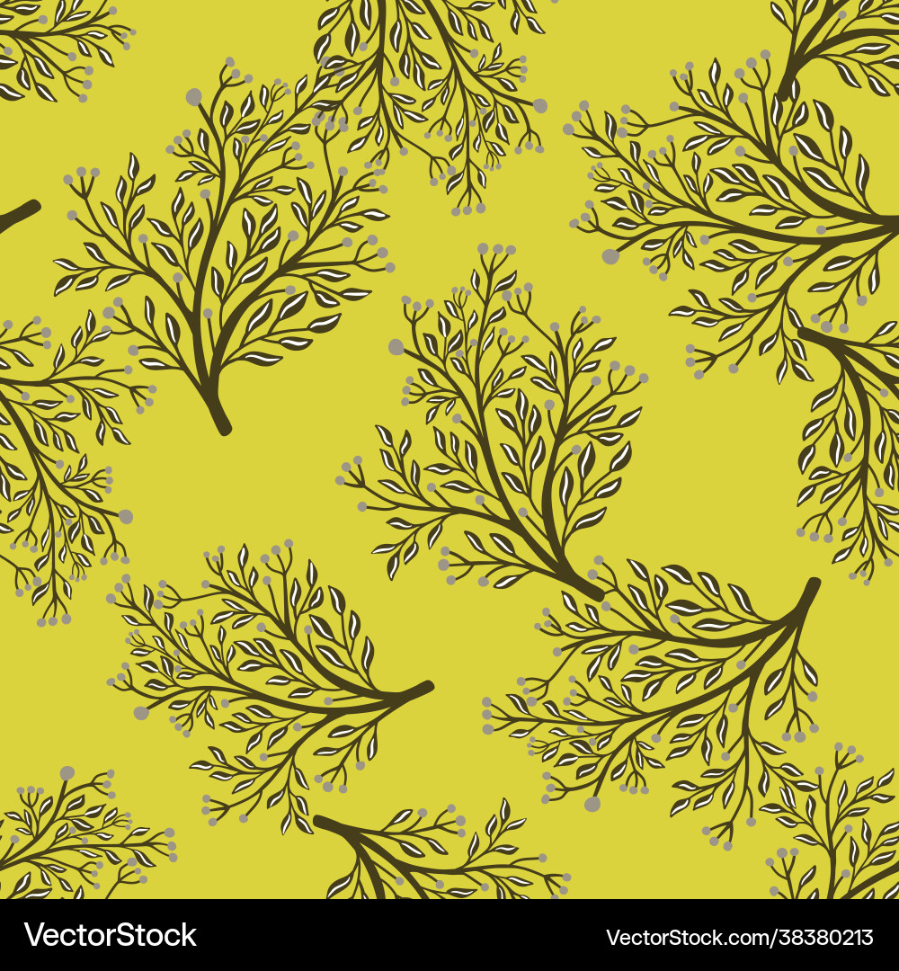 Nature seamless pattern with random forest tree Nature seamless pattern with random forest tree vector image