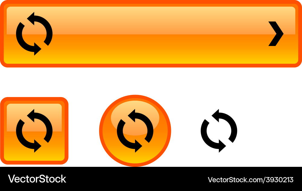 Refresh button set Vector Image