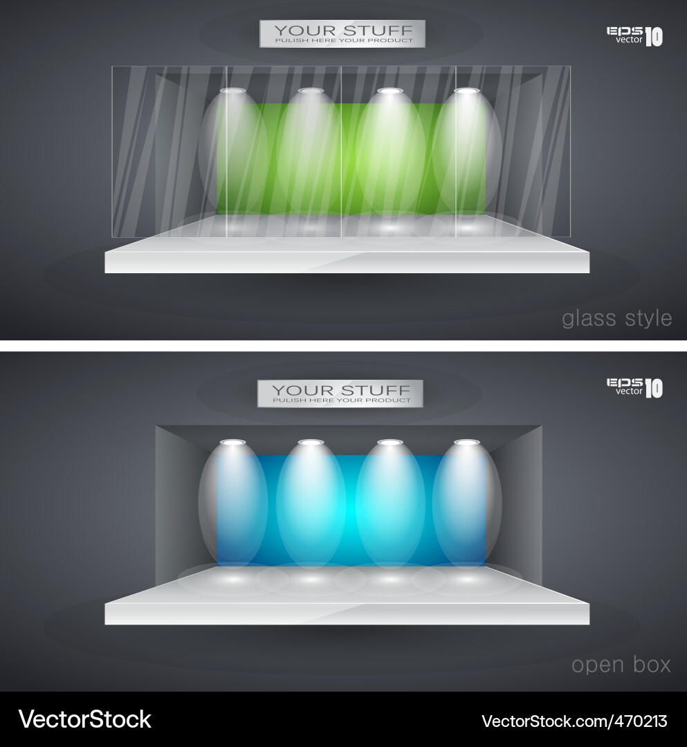 Retail Display Showcase Vector Image