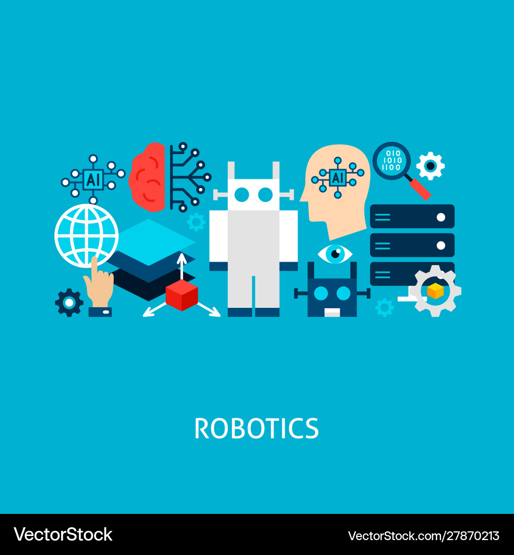 Robotics Technology Concepts vector image