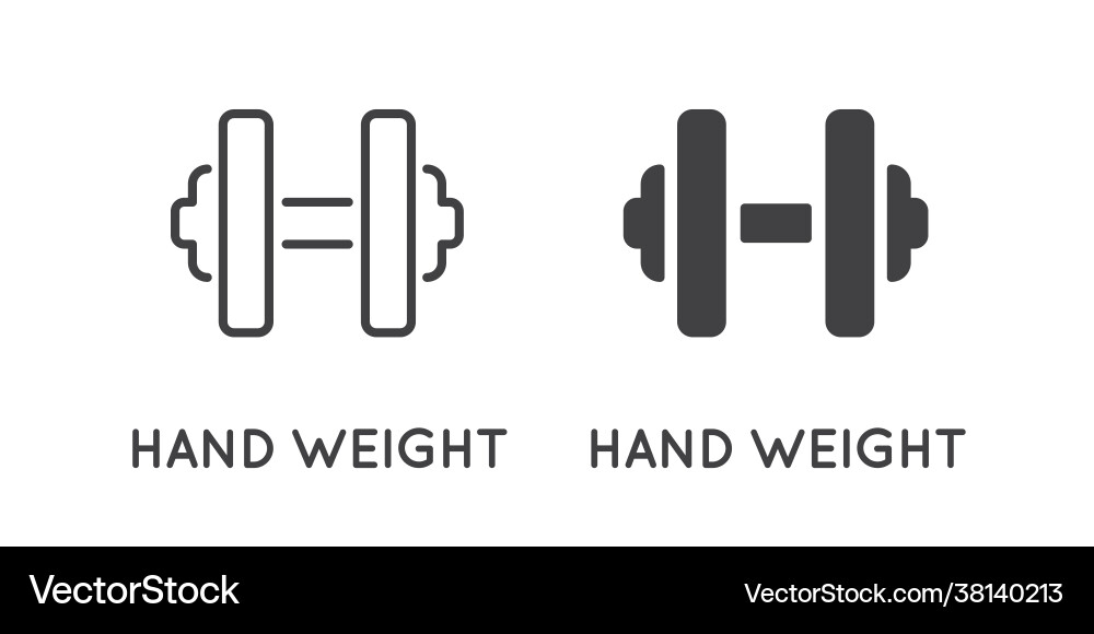 Set minimal weight and scales related line Set minimal weight and scales related line vector image