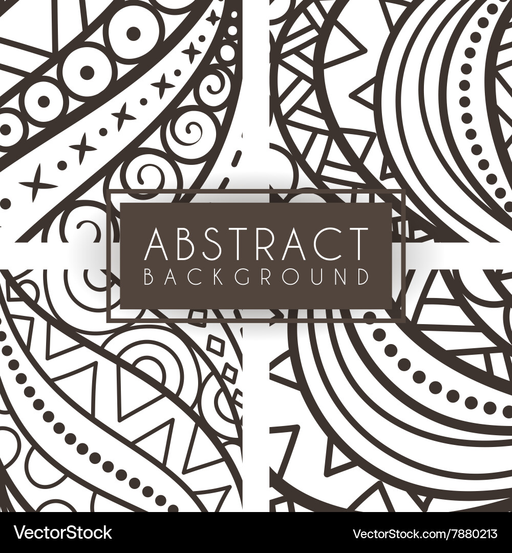 Set of four monochrome intricate patterns vector image