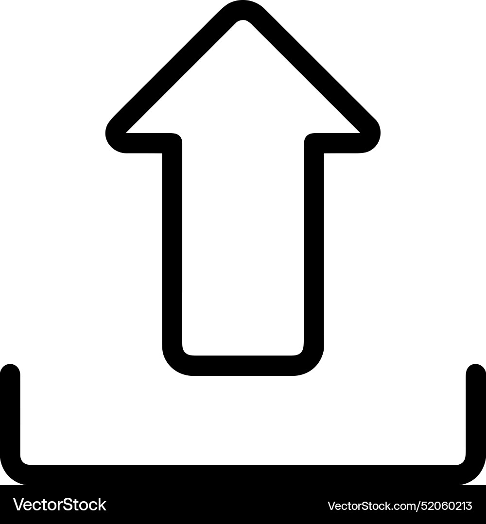 Upload outline icon symbol image Upload outline icon symbol image Vector Image
