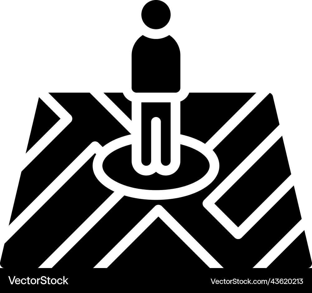 Walking Map Navigation Icon vector image
