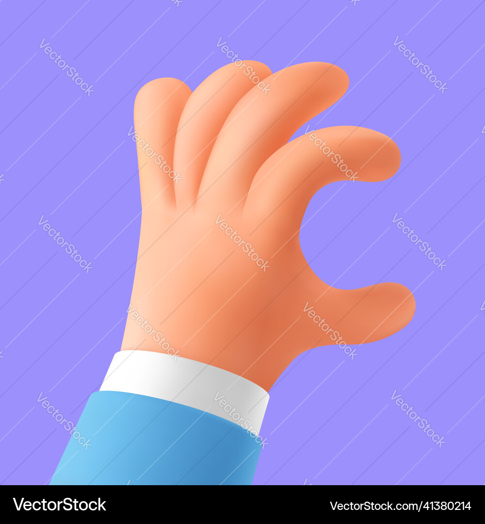 3d Darstellung eines Cartoonshandhaltes 3d Darstellung eines Cartoonshandhaltes vektorbild