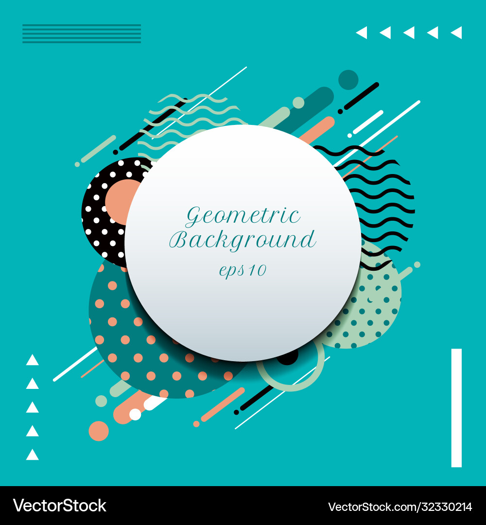 Abstract Circles and Geometric Pattern vector image