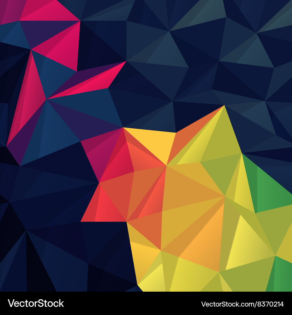 Abstract colorful triangles background Vector Image