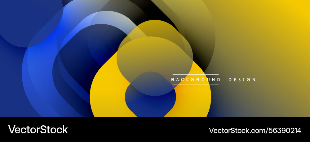 Abstract design features overlapping circles Vector Image