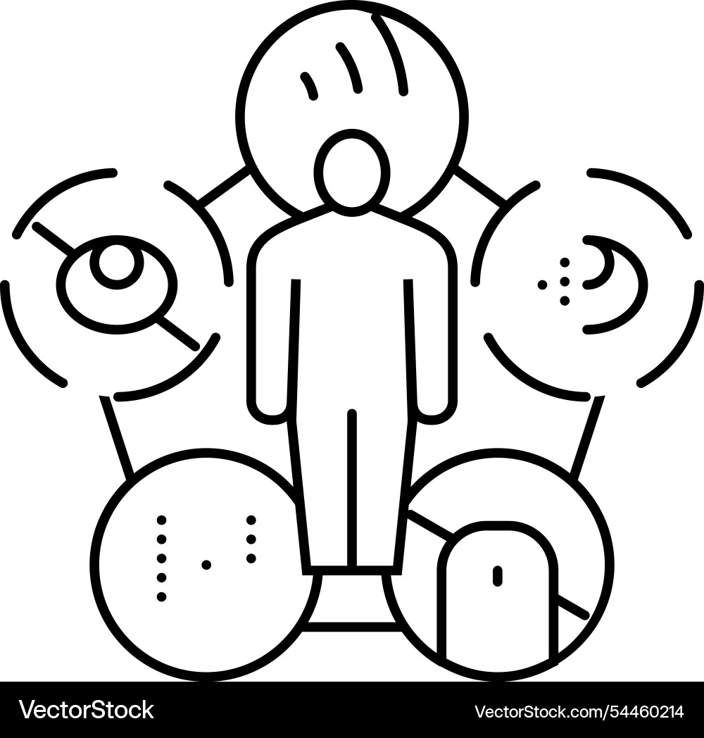 Accessibility ux ui design line icon Accessibility ux ui design line icon vector image
